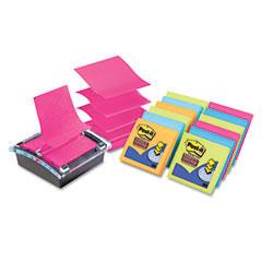 Post-it® Pop-up Notes Super Sticky Dispenser Value Pack with Assorted 3 × 3 Refills, Essendant