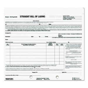 Rediform shipping bill of lading short form