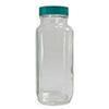 Clear glass french square bottle