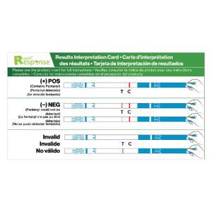 Fentanyl test strips results interpretation card