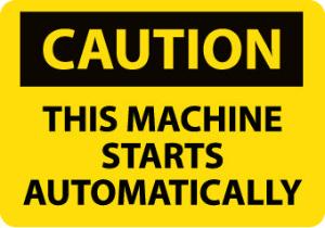 Machine Signs, 0.040 Alum, National Marker