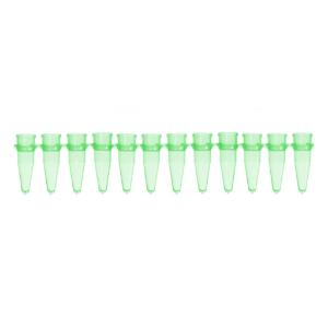 Green Thin-Wall Micro Reaction Tubes and 12 Strips