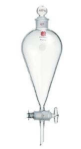 Synthware Separatory Squibb Funnel with Glass Stopcock, Kemtech America