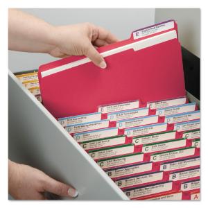 Smead® Colored Pressboard Fastener Folders with SafeShield™ Coated Fastemer