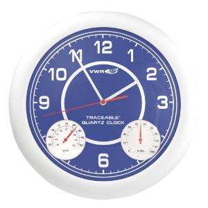VWR® Thermometer/Humidity Wall Clock