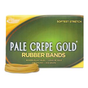 Alliance® Pale Crepe Gold® Rubber Bands, Essendant LLC MS