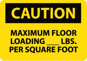 Warehouse Signs, Caution, National Marker