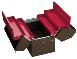 Proto® Cantilever Tool Boxes, 10 in D, Steel, Red/Brown, Stanley® Products