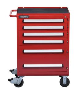 Proto® 460 Roller Cabinets, 6 Drawers, Red, Stanley® Products