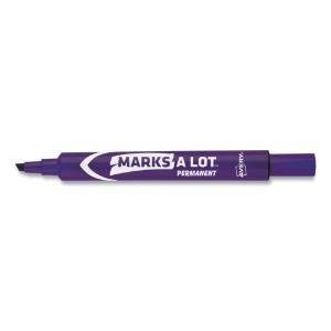 Permanent marker large chisel tip purple dozen