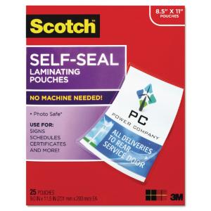 Scotch® Self-Sealing Laminating Sheets, Essendant