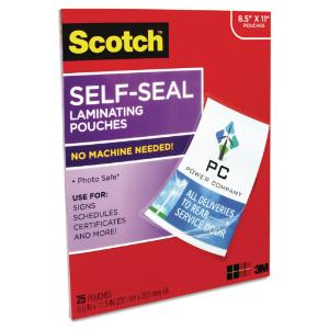 Scotch® Self-Sealing Laminating Sheets, Essendant