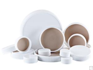 White Polypropylene Screw Caps and Fluoropolymer Resin Liner