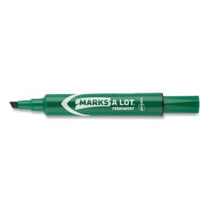 Permanent marker regular chisel tip green dozen