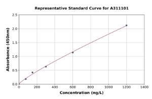 Representative standard curve for Human BST2 / Tetherin ELISA kit (A311101)