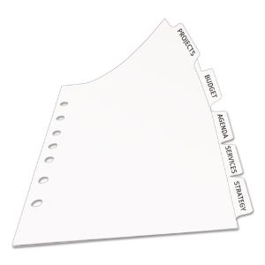 Avery® Index Maker® Clear Label Punched White Dividers with Color Tabs