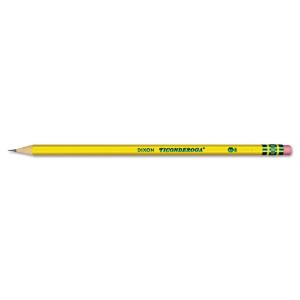 Dixon ticonderoga woodcase pencil HB yellow barrel dozen