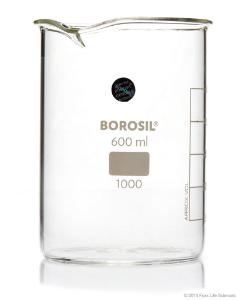 Beaker low form with spout glass 600 ml CS40