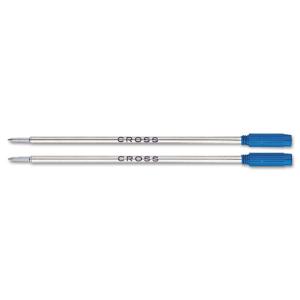 Cross refills for ballpoint pens fine blue ink 2/pack