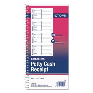 TOPS® Petty Cash Receipt Book, Essendant