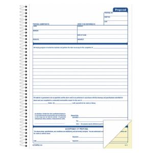 TOPS® Spiralbound Proposal Form Book, Essendant