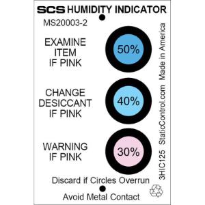3-Spot Humidity Indicator Cards