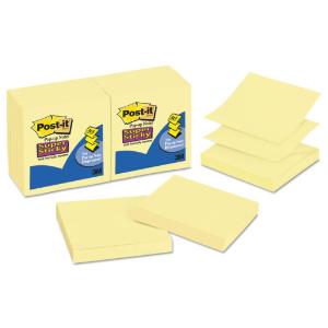 Post-it® Notes Super Sticky Canary Yellow Pop-up Notes, Essendant