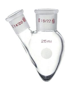 Synthware Pear-Shaped Flasks with Two Necks, Kemtech America