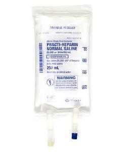 PRACTI-Heparin normal saline IV bag