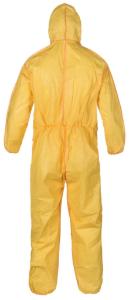 ChemMax® 1 Disposable Chemical Protective Coveralls, Bound Seams, Elastic Wirsts and Ankles, Attached Hood and Zipper Closure