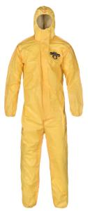 ChemMax® 1 Disposable Chemical Protective Coveralls, Bound Seams, Elastic Wirsts and Ankles, Attached Hood and Zipper Closure