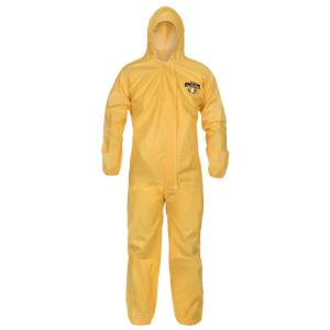 ChemMax® 1 Disposable Chemical Protective Coveralls, Serged Seams, Attached Hood, Elastic Wrists and Ankles, Zipper Closure