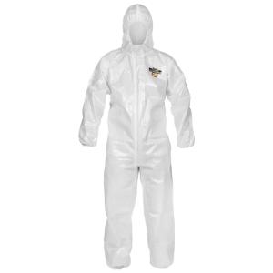 ChemMax® 2 Chemical Protective Coverall with Respirator-Fit Hood, Elastic Wrists and Ankles, Zipper Closure with Storm Flap