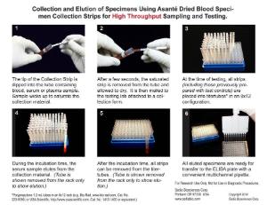 Asanté™ Dried Blood Specimen Collection Strips, Sedia Biosciences