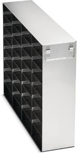 Rack side access stainless steel for CryoCube F740 upright freezers, for 32 boxes (3 compartment)