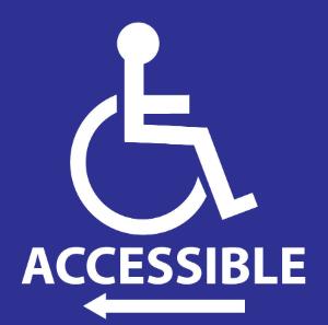 ZING Green Safety Eco Handicap Accessible Left Arrow Label/Decal