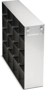 Rack side access stainless steel for CryoCube F740 upright freezers, for 16 boxes (3 compartment)