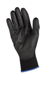 Cut protection gloves, PU coating, black