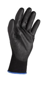 Cut protection gloves, PU coating, black