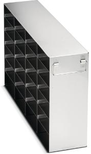 Rack side access stainless steel for CryoCube F740 upright freezers, for 24 boxes (5 compartment)