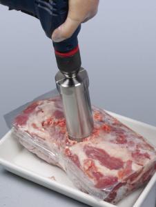 Ice drill in meat