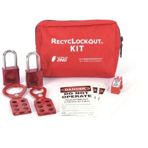 ZING Green Safety RecycLockout Lockout Tagout Kit, 11 Component, General Application, ZING Enterprises
