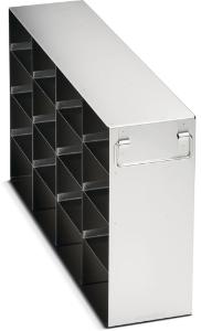 Rack side access stainless steel for CryoCube F740 upright freezers, for 16 boxes (5 compartment)