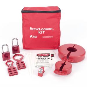 ZING Green Safety RecycLockout Lockout Tagout Kit, 12 Component, Valve Lockout, ZING Enterprises