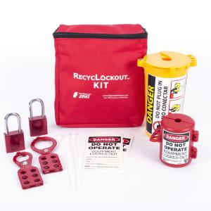 ZING Green Safety RecycLockout Lockout Tagout Kit, 11 Component, Plug Lockout, ZING Enterprises