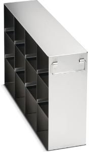 Rack side access stainless steel for CryoCube F740 upright freezers, for 12 boxes (5 compartment)