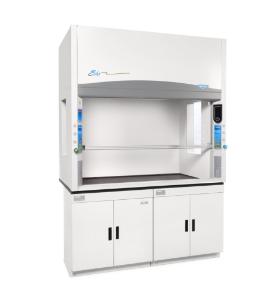 6' protector echo filtered fume hood on cabinet with side windows