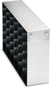 Rack side access stainless steel for CryoCube F740 upright freezers, for 36 boxes (5 compartment)