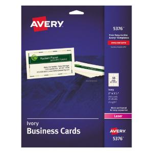 Standard two-side printable microperforated business cards