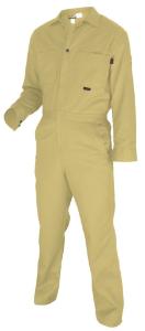 Flame Resistant CC1 Contractor Coveralls with Max Comfort™ Material, Tan, MCR Safety